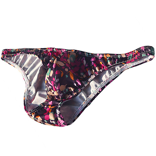 

Men's Print Briefs Underwear - Normal Low Waist Purple Red One-Size