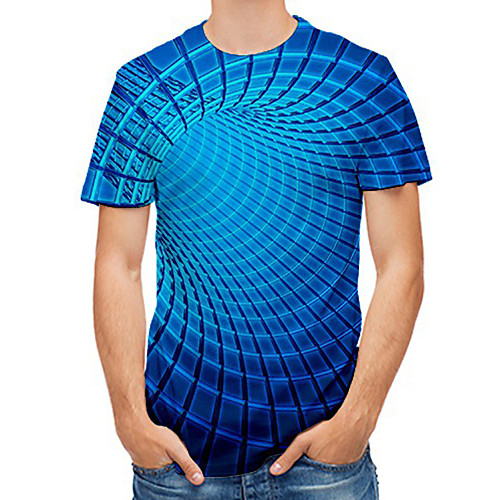 

Men's Daily Basic T-shirt - 3D Print Blue