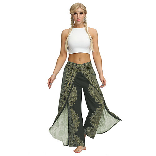 

Women's Basic Legging - Geometric, Print Mid Waist Red Green Black S M L