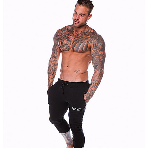 

Men's Sporty Sweatpants Pants - Print Light gray Black US38 / UK38 / EU46 US40 / UK40 / EU48 US42 / UK42 / EU50