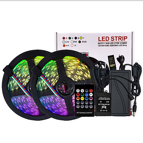 

10m Flexible LED Light Strips 600 LEDs SMD5050 Multi Color Decorative / TV Background 12 V