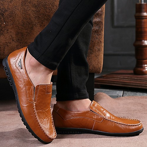

Men's PU Spring & Summer Classic Loafers & Slip-Ons Yellow / Brown / Black