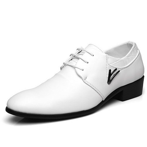 

Men's PU Spring & Summer Classic Oxfords White / Black