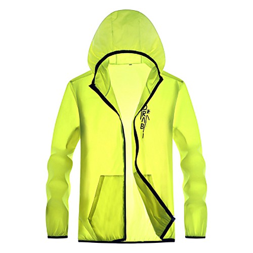

Men's Daily / Sports Basic Spring & Fall / Spring & Summer Regular Jacket, Solid Colored / Letter Hooded Long Sleeve Nylon Print Fuchsia / Green / White