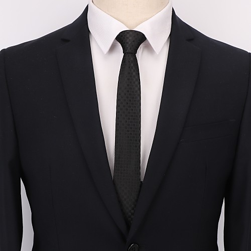 

Men's Party / Work / Basic Necktie - Print / Jacquard / Solid Colored
