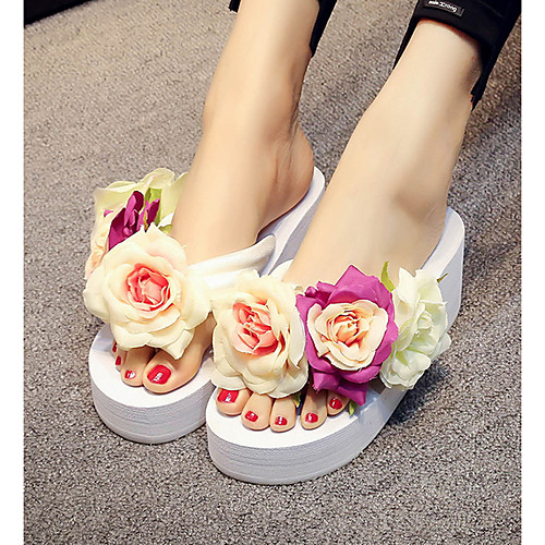 

Women's Sandals Platform Open Toe PU Summer Red / Fuchsia / Pink