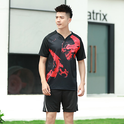 

Men's Shorts Tee / T-shirt Clothing Suit Short Sleeve Tennis Badminton Table Tennis Sports Outdoor Summer / High Elasticity / Quick Dry / Breathable