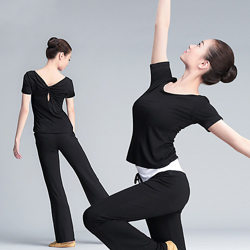 

Gymnastics Unitards / Tops Women's Training / Performance Modal Ruching Short Sleeve Top