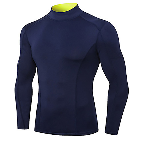 

Men's Daily Sports Basic / Street chic T-shirt - Color Block / Solid Colored Patchwork Purple
