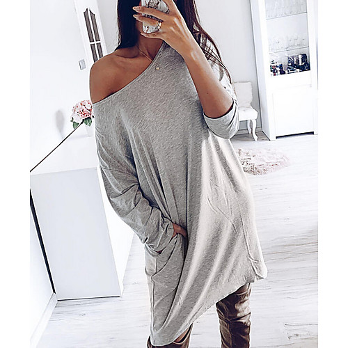 

Women's Wine Army Green Dress Shift Solid Color S M