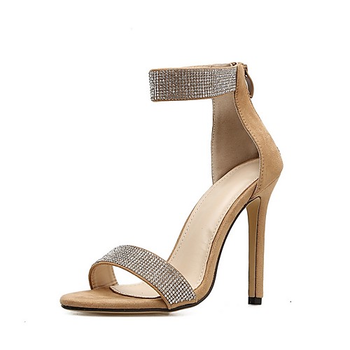 

Women's Sandals Stiletto Heel Pointed Toe PU Summer Black / Beige