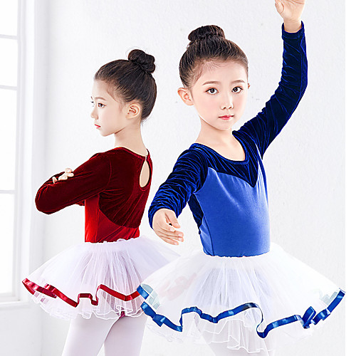 

Kids' Dancewear Dress Split Joint Girls' Training Performance Cotton Blend