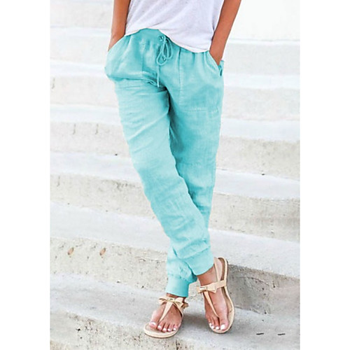

Women's Basic Sweatpants Pants - Solid Colored Yellow Army Green Blue S M L