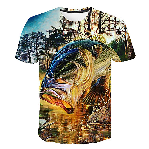 

Men's Daily Basic / Street chic T-shirt - Geometric / 3D Print Blue