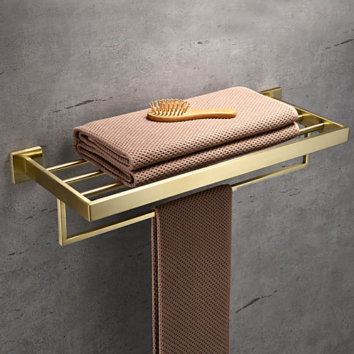 

Luxurious / Best Quality / Beautiful Atmosphere Fashion Towel Bar / Bathroom Shelf New Design / Creative Antique / Modern Stainless Steel / Low-carbon Steel / Metal 1pc - Bathroom Double Wall Mounted