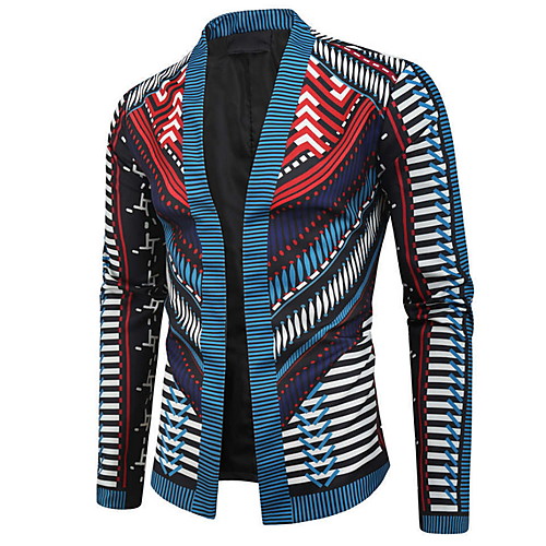 

Men's EU / US Size Blazer Stand Polyester Blue