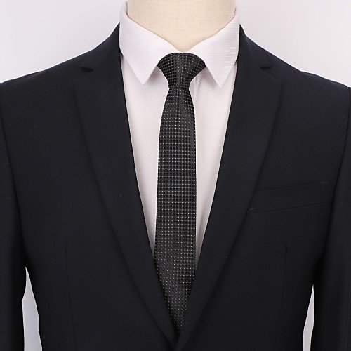 

Men's Party / Work / Basic Necktie - Print / Jacquard / Solid Colored