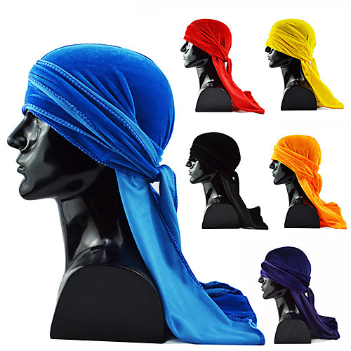 

Fabric Durag Breathable highly stretchy For Street Basketball Sporty Chic & Modern Purple Yellow Red 1 Piece / Men's