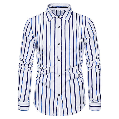 

Men's Daily Basic Shirt - Striped White