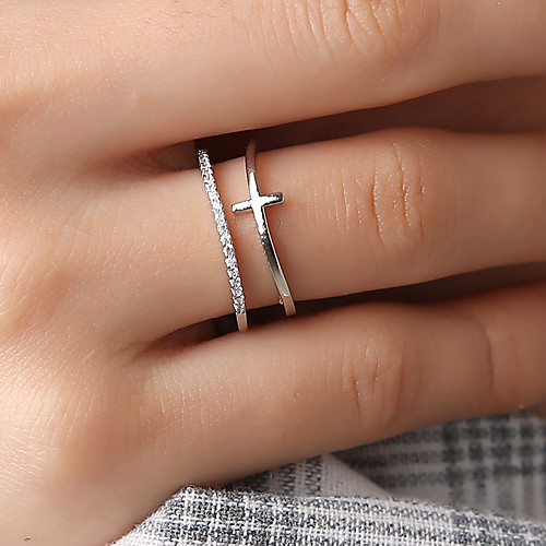 

Women's Ring 1pc Gold Silver Alloy Elegant Holiday European Festival Jewelry
