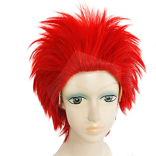 

My Hero Academia Boko No Hero Kirishima Eijiro Cosplay Wigs Men's Asymmetrical 10 inch Heat Resistant Fiber Loose Curl Red Red Anime