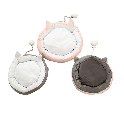 

Dog Cat Pets Bed Beds Pet Mats & Pads Plush Fabric Plush Pink Black Gray
