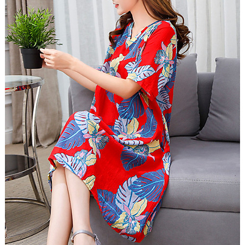 

Women's Fuchsia Green Dress Elegant Sheath Geometric M L