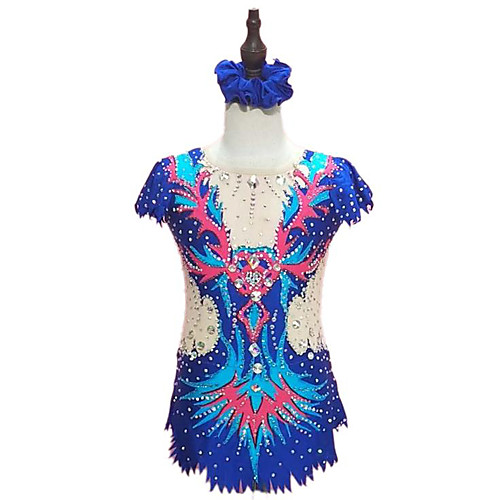 

21Grams Rhythmic Gymnastics Leotards Artistic Gymnastics Leotards Men's Girls' Kids Leotard Spandex Stretchy Breathable Handmade Sleeveless Training Rhythmic Gymnastics Artistic Gymnastics Dark Blue