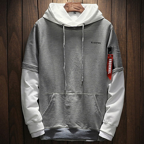 

Men's Basic Hoodie - Color Block Light gray US32 / UK32 / EU40