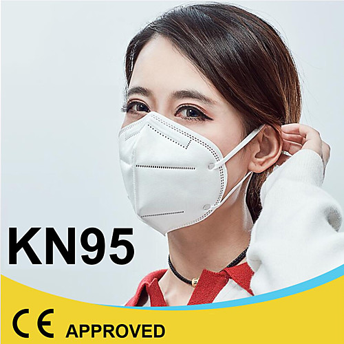 

20 pcs KN95 Mask Breathing Mask Respirator Melt Blown Fabric Filter Disposable Protective White / Filtration Efficiency (PFE) of >95%