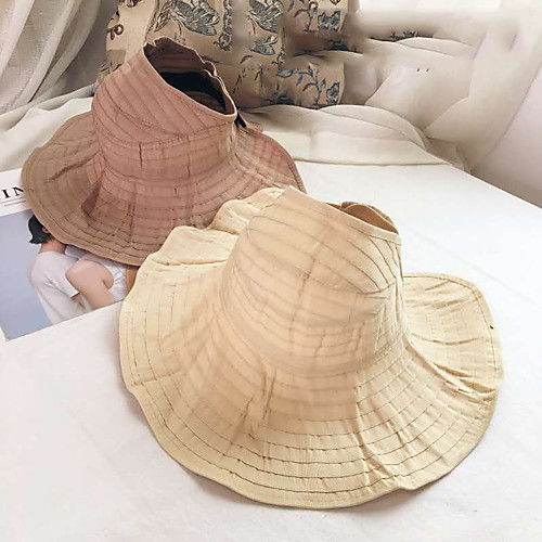 

Women's Basic Cotton Floppy Hat-Solid Colored All Seasons Khaki Navy Blue Beige