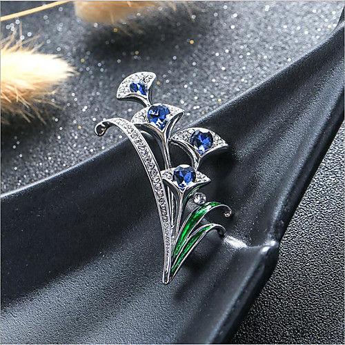 

Women's Cubic Zirconia Brooches Classic Paper Clip Stylish Simple Classic Brooch Jewelry Gold Silver For Party Gift Daily Work Festival