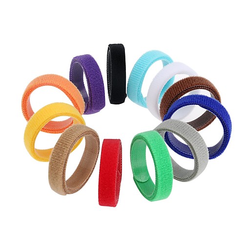 

Cat Dog Collar Adjustable / Retractable Solid Colored Nylon Rainbow 12pcs