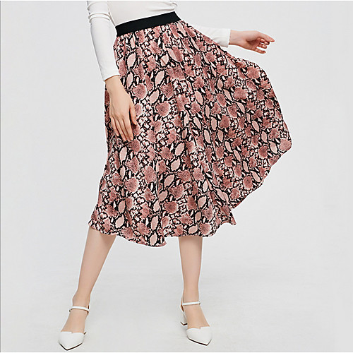 

Women's Swing Skirts - Geometric Khaki S M L