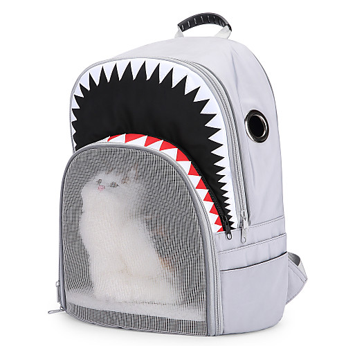 

Dog Cat Pets Carrier Bag & Travel Backpack Travel Carrier Bag Washable Cartoon Travel Pet Oxford Cloth Color Block Cartoon Fashion Gray