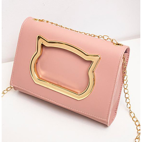 

Women's Zipper PU Crossbody Bag Solid Color Wine / Blushing Pink / White