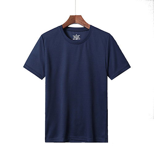 

Men's Solid Colored T-shirt Basic Sexy Sports Gym Blue / White / Black / Rainbow / Gray