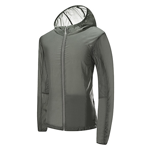 

Men's Hiking Jacket Outdoor Waterproof Breathable Quick Dry Ultra Light (UL) Hoodie Top Fishing Climbing Beach Army Green / Sky Blue / Dark Blue