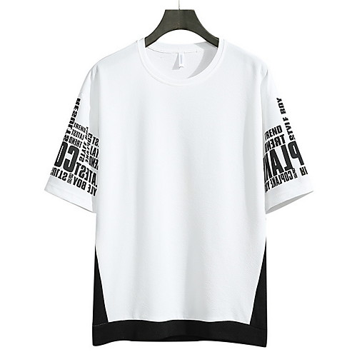 

Men's Letter T-shirt Daily White / Black / Red / Yellow