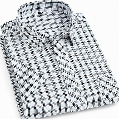 

Men's Houndstooth Print Shirt Daily White