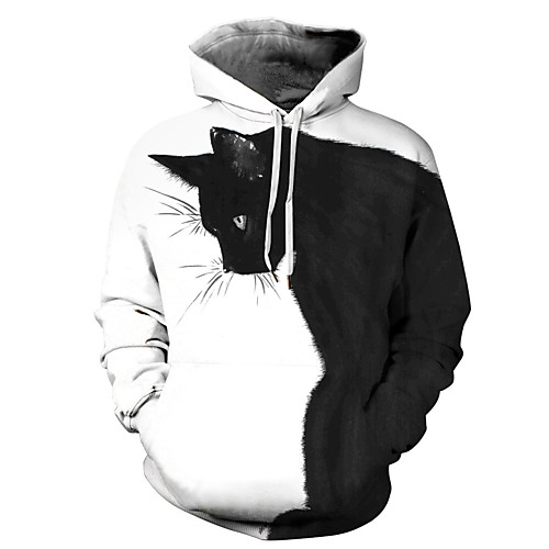 

Men's 3D Print / Casual Hoodie - 3D / Cartoon / Character White US32 / UK32 / EU40