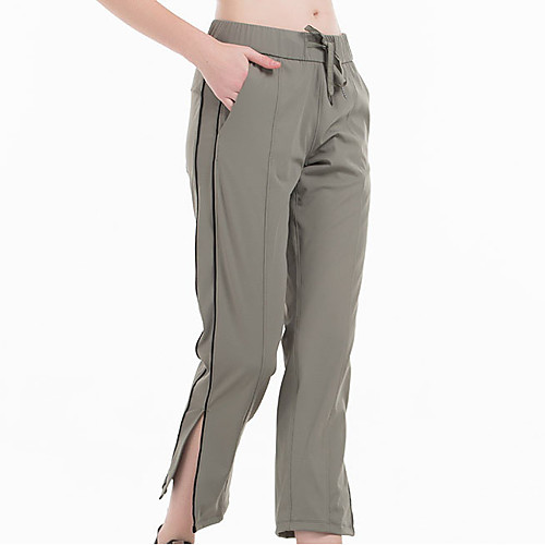 

Women's High Waist Yoga Pants Winter Wide Leg Pocket Green Black Gray Running Fitness Gym Workout Bottoms Sport Activewear Breathable Moisture Wicking Soft Micro-elastic Loose