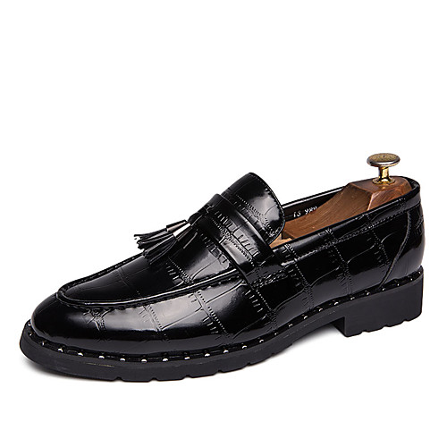 

Men's Spring & Summer / Fall & Winter Business / Classic Daily Office & Career Loafers & Slip-Ons Faux Leather Non-slipping Wear Proof Black / Tassel