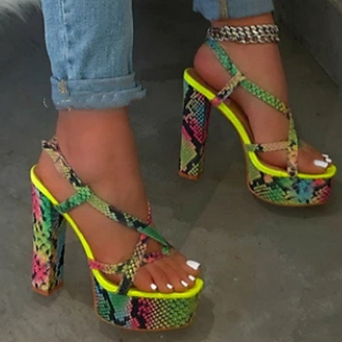 

Women's Heels Summer Pumps Peep Toe Daily PU Green