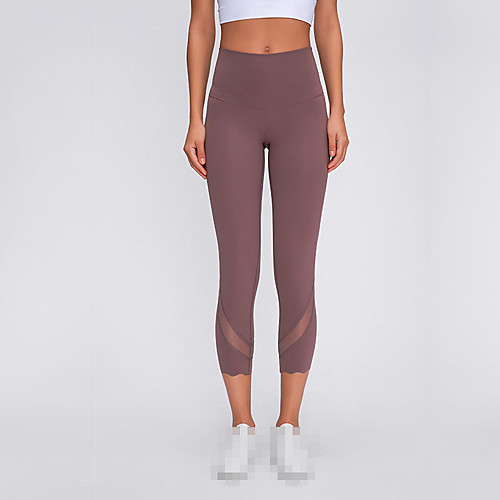

Women's Leggings Running Tights Capris Mesh Elastane Sports Bottoms Running Jogging Training Breathable Quick Dry Sweat-wicking Fashion Leopard Print Blushing Pink Camouflage Grey Black / Stretchy