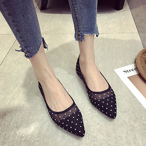 

Women's Loafers & Slip-Ons Summer Flat Heel Pointed Toe Daily Mesh Black / Beige / Gray