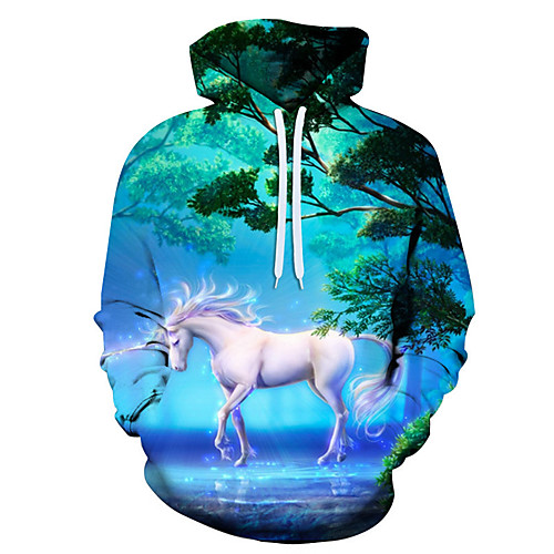 

Men's 3D Print / Casual Hoodie - 3D / Cartoon / Character Rainbow US32 / UK32 / EU40
