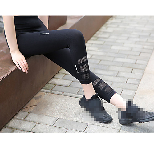

Women's Leggings Running Tights Compression Pants Mesh Sports Winter Bottoms Running Jogging Training Breathable Quick Dry Sweat-wicking Fashion Yellow Burgundy Blue Black / High Elasticity