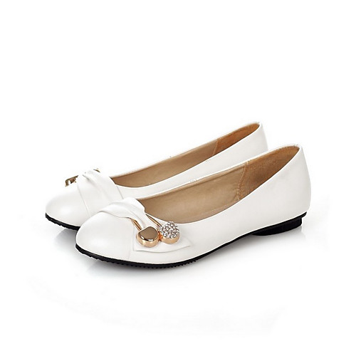 

Women's Flats Spring / Fall Flat Heel Round Toe Daily PU White / Black / Red