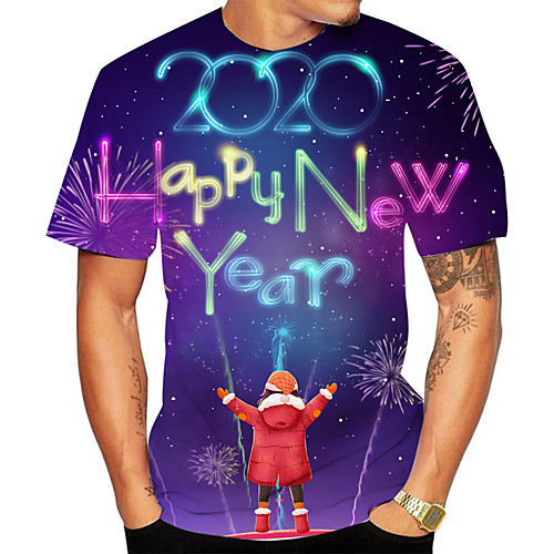 

Men's Daily Going out Basic T-shirt - 3D / Animal / Cartoon Blue